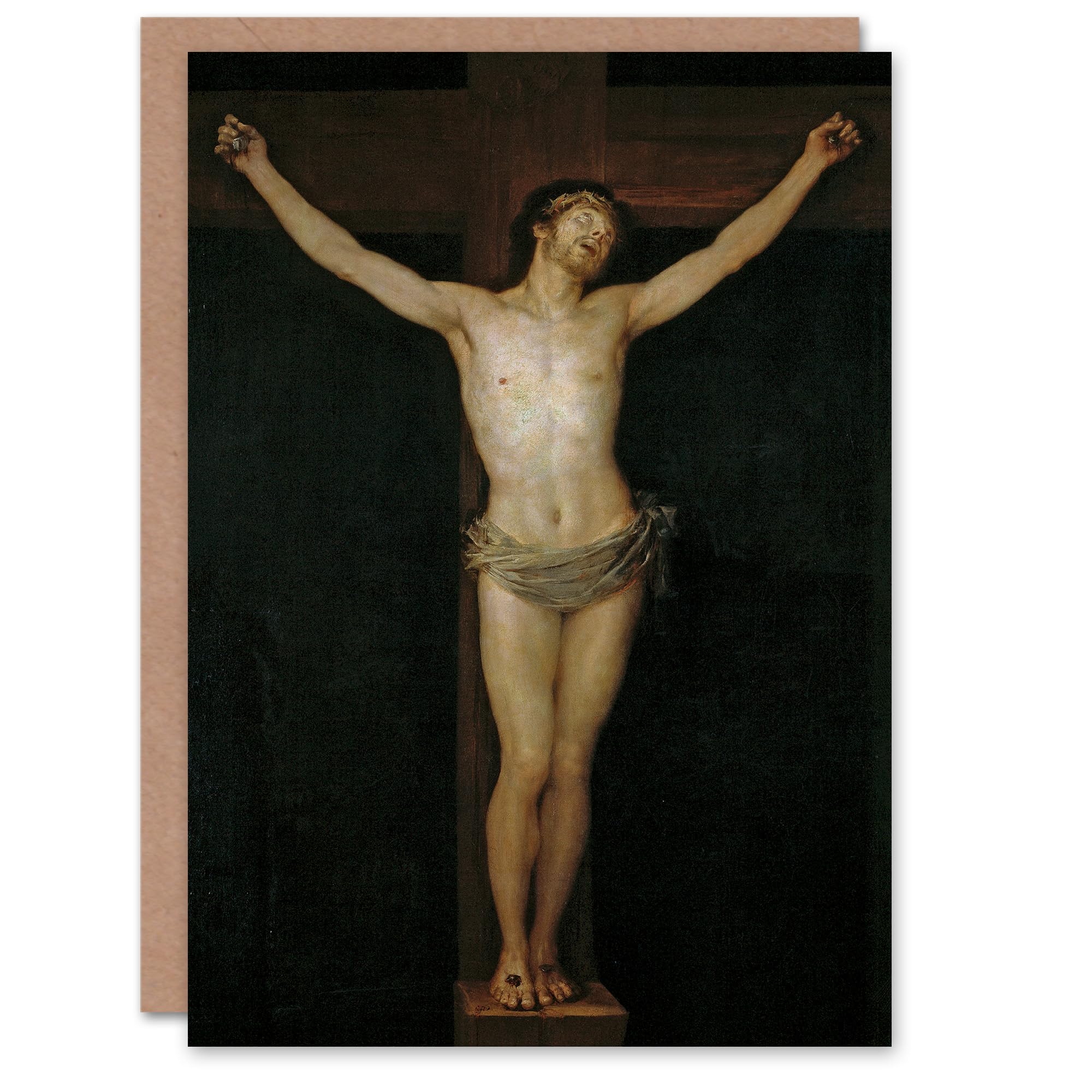Artery8 Francisco Goya Art Card Jesus Christ Crucified Oil Painting