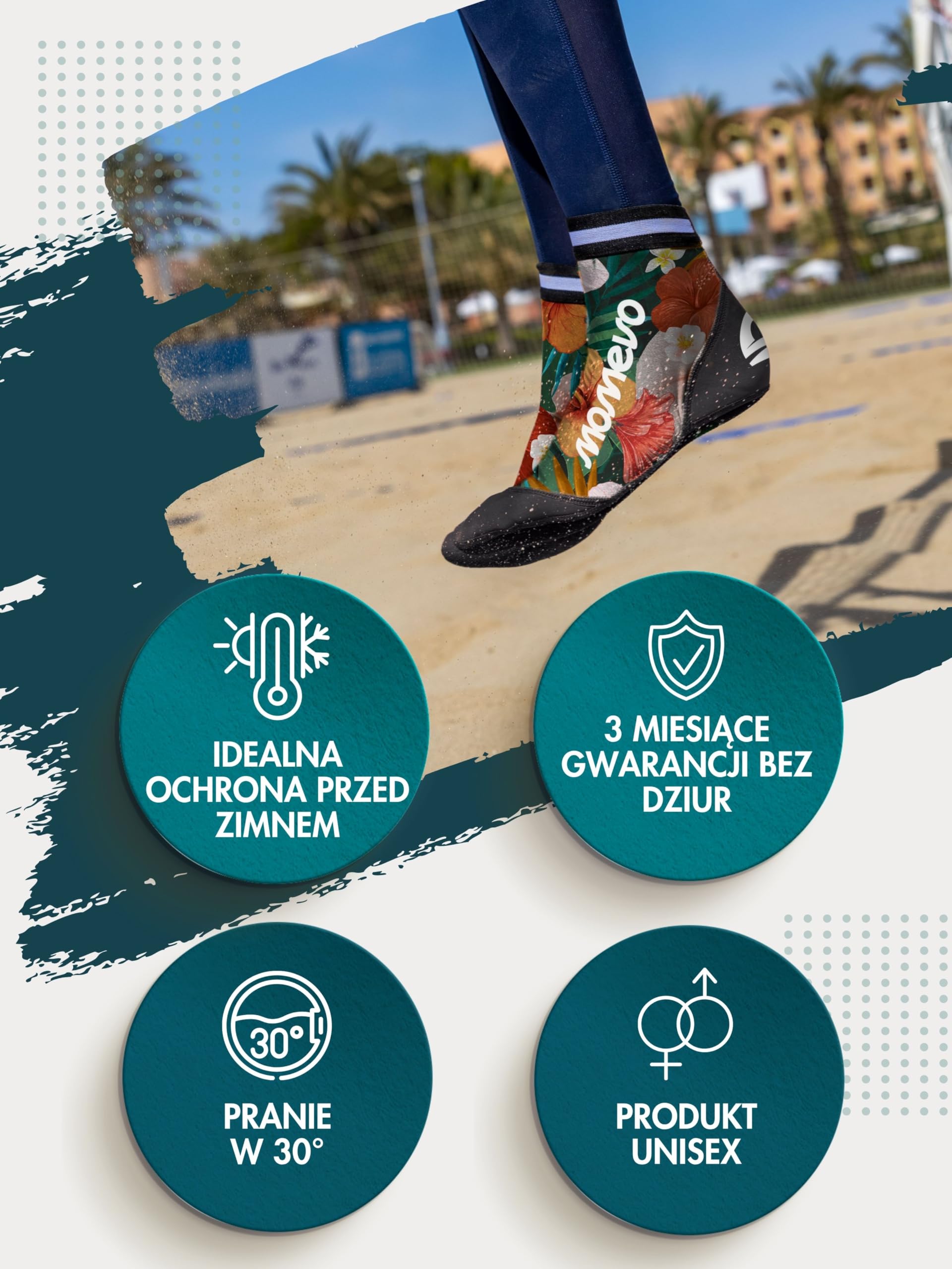 Beach Volleyball Apparel Skarpety do siatkówki plażowej, ochronne skarpety plażowe, skarpety dla mężczyzn i