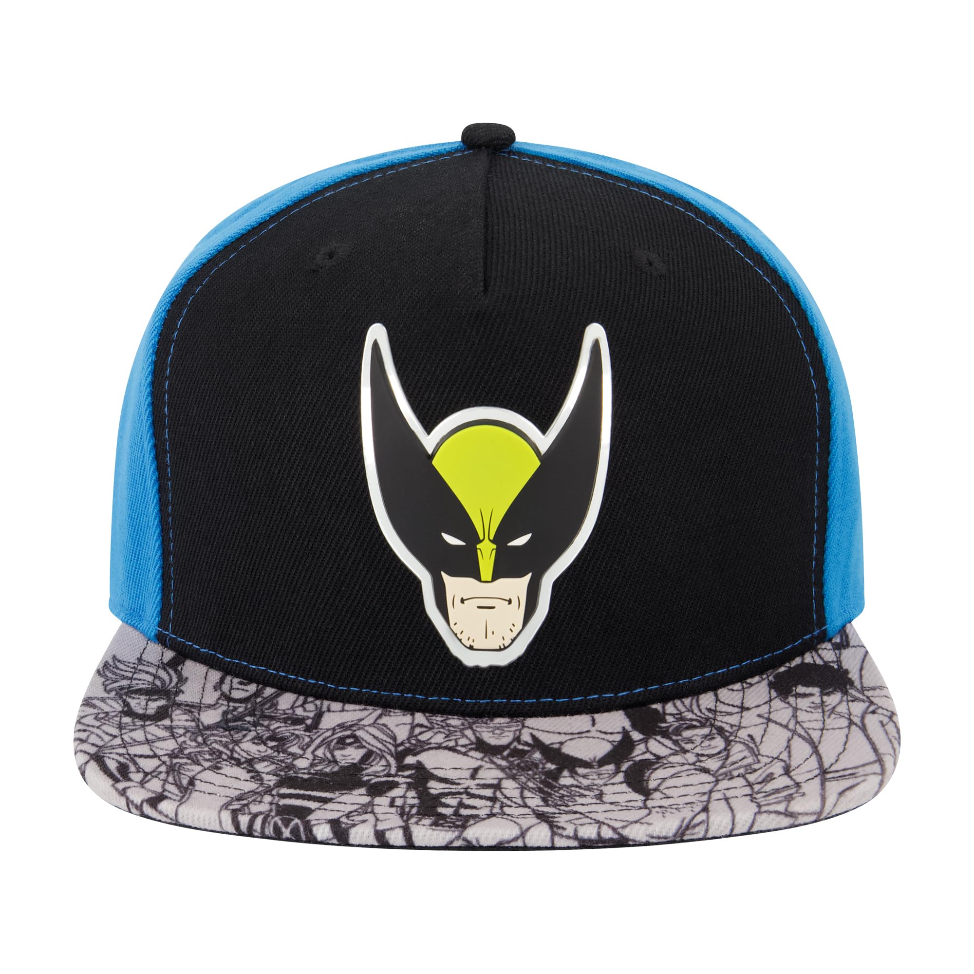 Marvel X-Men Baseball Hat, Wolverine Adjustable Flat Brim Snapback Hat