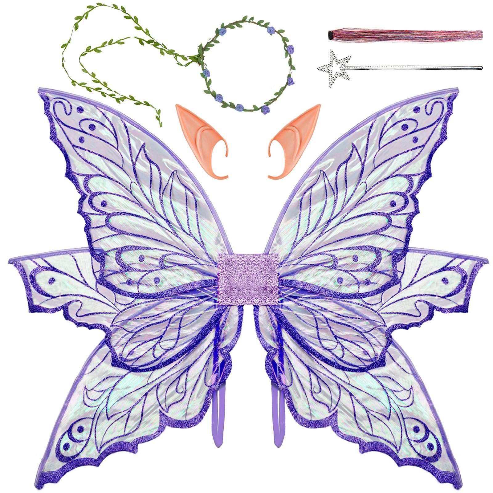 Large Fairy Wings Adult Women Iridescent Glitter