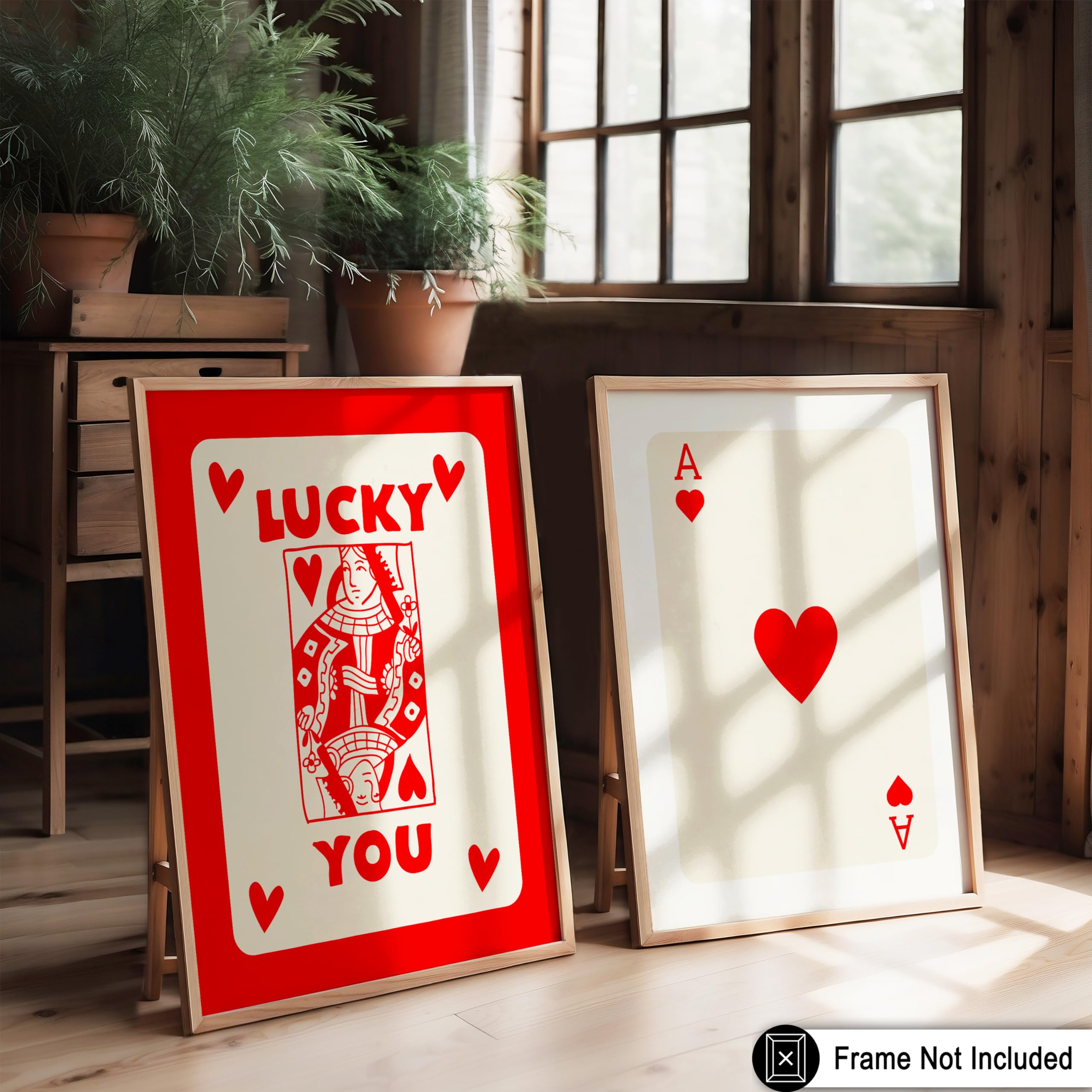 Amazon.com: Poster Master 2-Piece Lucky You Print - Red Playing