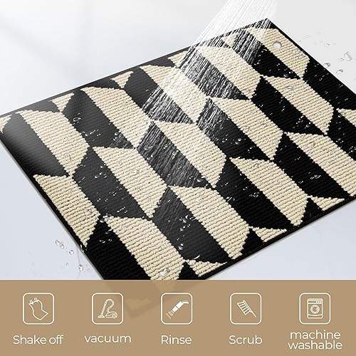 Miniatura 412 de GRANNY SAYS Felpudo para interiores, 32 x 48 pulgadas, antideslizante, tapete grande para puerta, tapete de bienvenida para exteriores, lavable