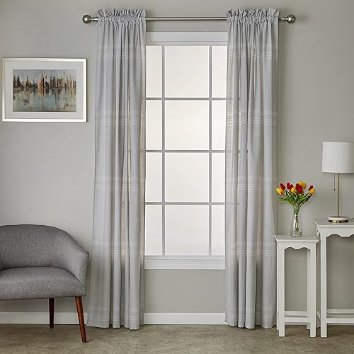 Miniatura 7 de SKL HOME by Saturday Knight Ltd. Home by Saturday Knight Ltd. Adelyn - Par de paneles de cortinas para ventana (paquete de 2), 104 x 63 pulgadas,