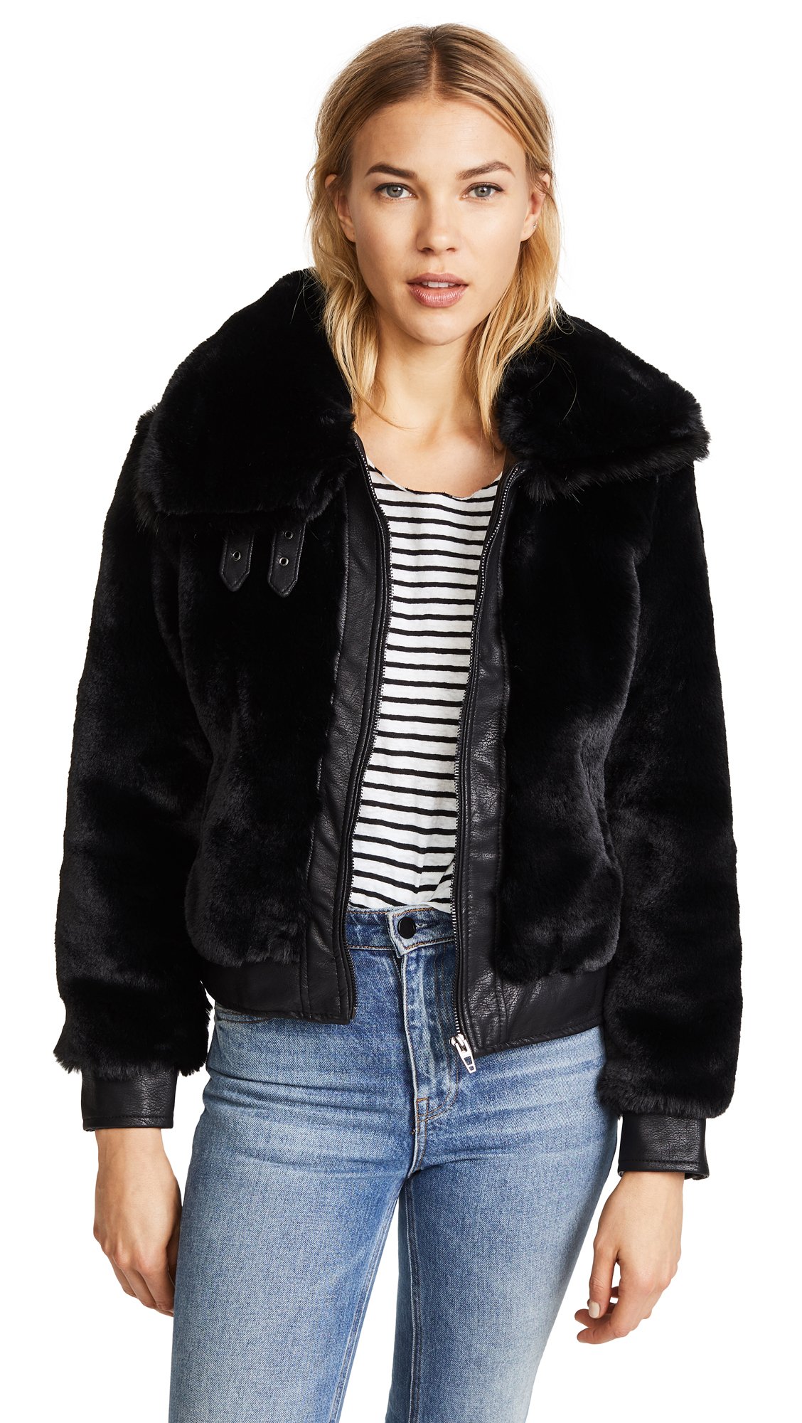 BLANKNYC Women's Faux Fur Coat