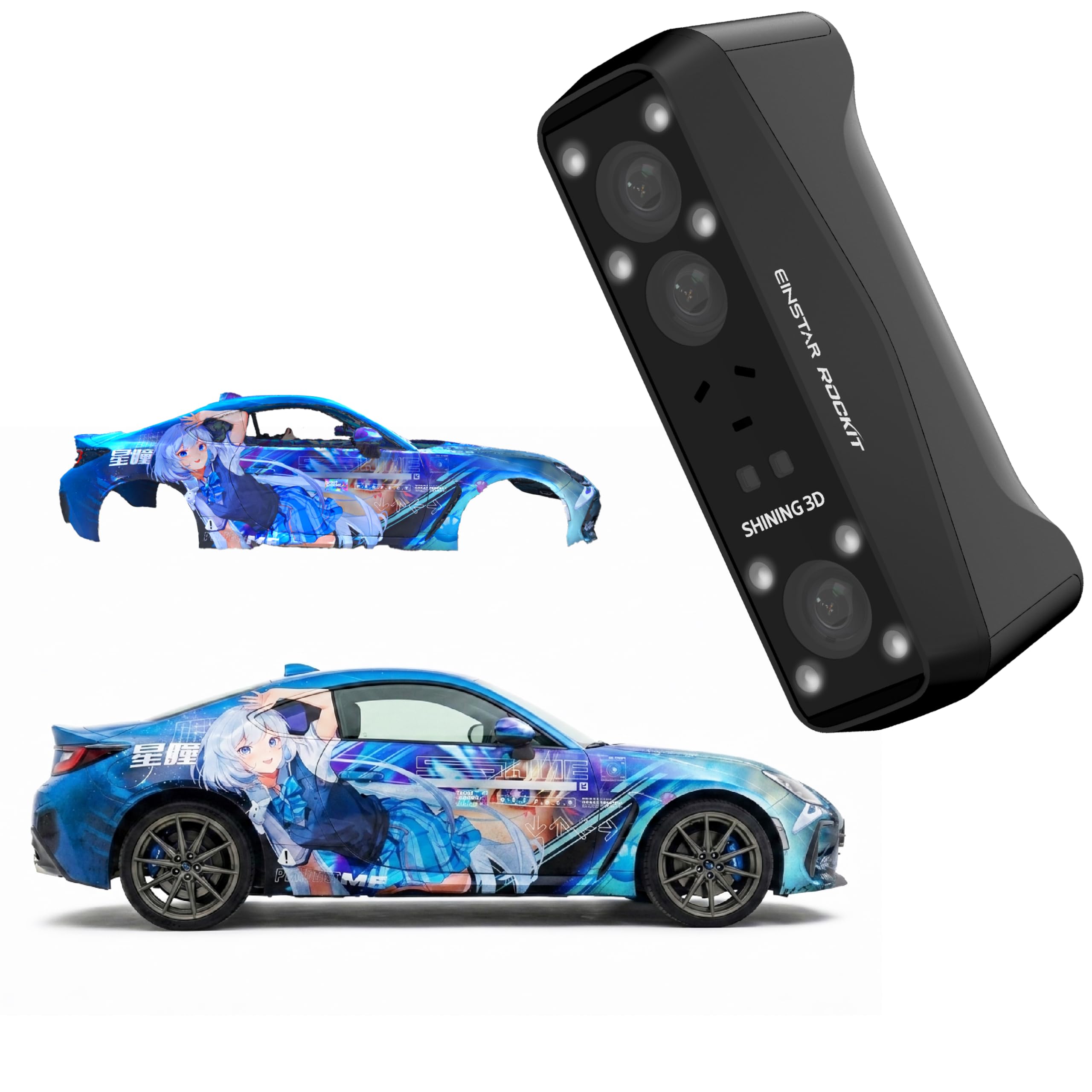 EINSTAR ROCKIT 3D Scanner for 3D Printing, Blue Laser and Infrared Light Source Compatible with Small to Large Objects, High Resolution 0.05mm, No Markers Function and 90 FPS Enhance the-image-49