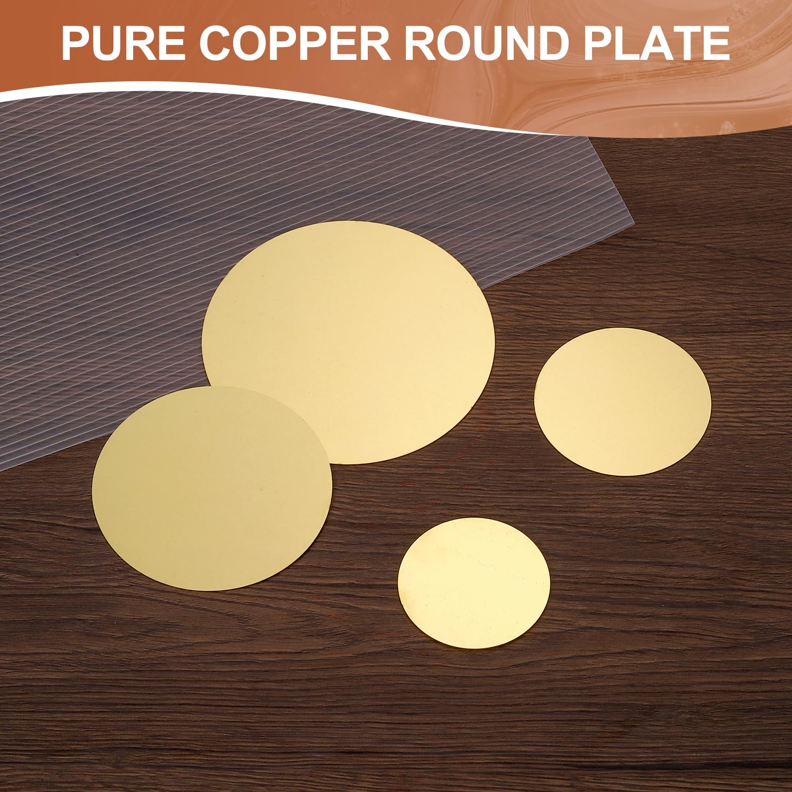 QUARKZMAN 5 Pcs Plaque Ronde En Laiton, 100mm (3.94") Dia 0.8mm Epaisseur Plaques En Laiton H62 Pour Artisanat, DIY, Reparations Electriques, Usage Industriel
