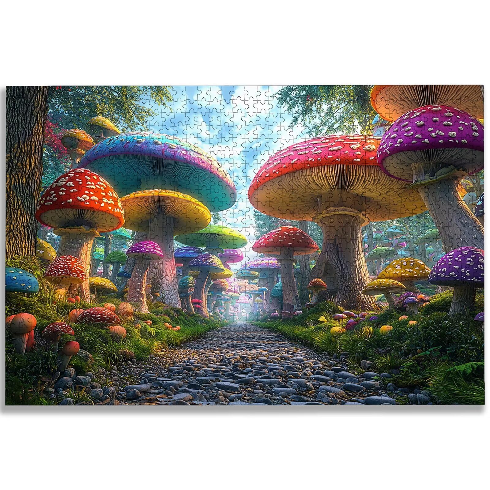 Puzzle 5000 sztuk grzybów, fantazyjne puzzle 5000 sztuk dla dorosłych i nastolatków, drewniane puzzle z wykwintnym opakowaniem, rodzinne gry edukacyjne, dekoracje domu, prezent dla dorosłych-2219