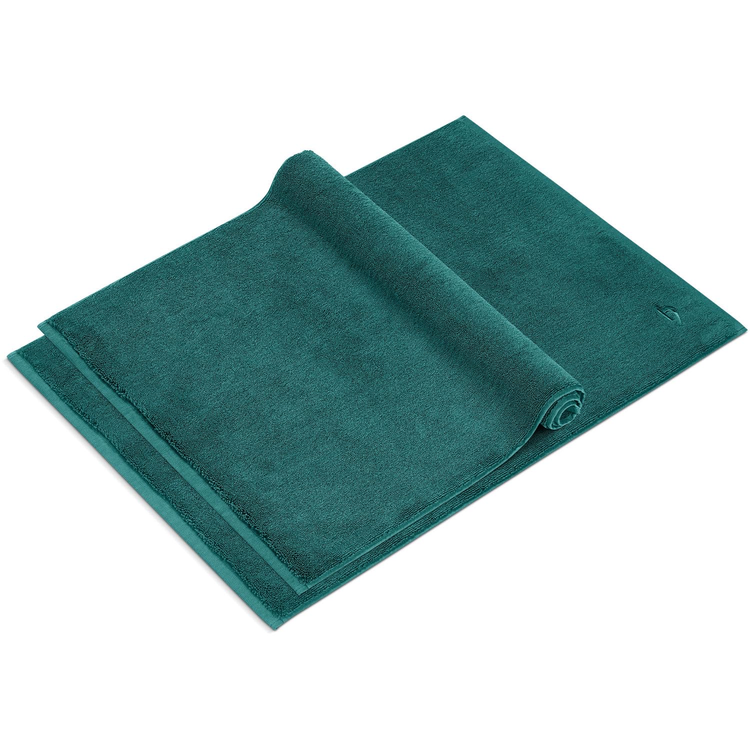 herzbach home Lot de 2 tapis de bain de qualité supérieure PURA - 50 x 70 cm - 100 % coton - Couleur : beige