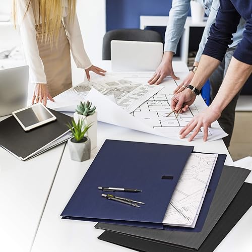 Miniatura 7 de Smead Cartera de lino expandible, expansión de 2.0 in, cierre de velcro, tamaño tabloide, colores surtidos, 3 por paquete (71170))