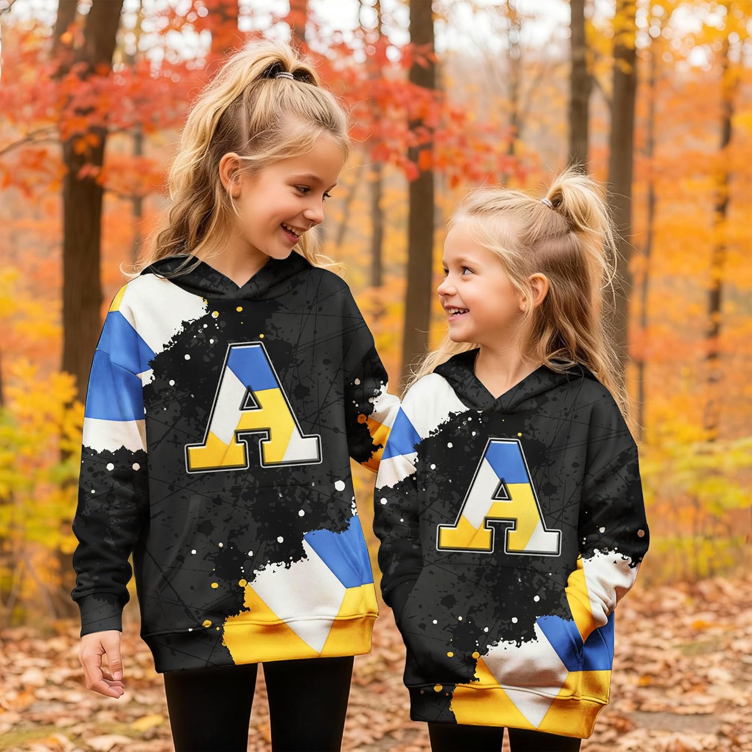 COZYAURA Custom Hoodies Sports Sweatshirts for Kids - Volleyball Graphic Hooded Pullover Gifts for Teens Youth Yellow - Image 5