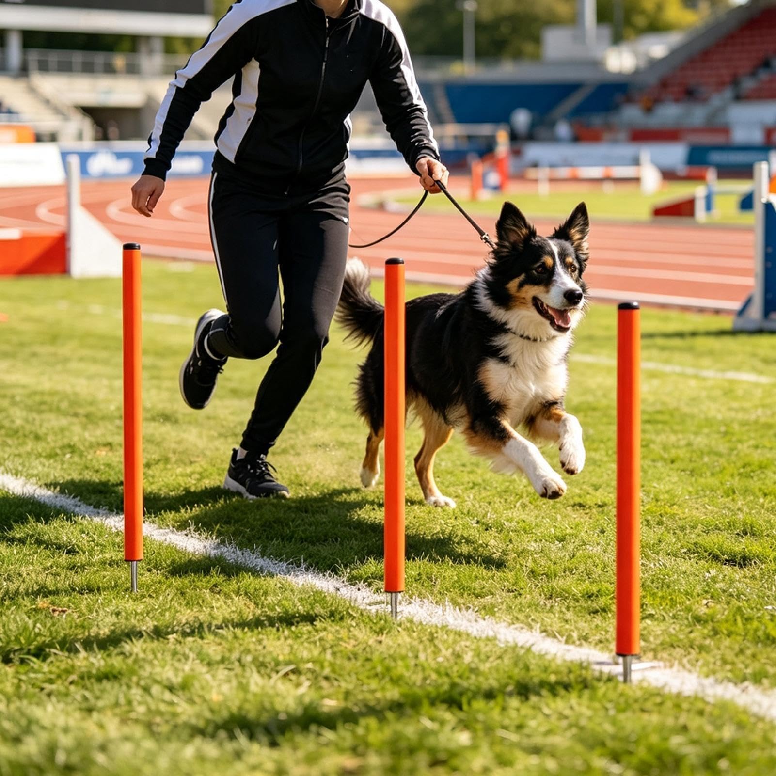8-teiliges Hunde-Stangen-Set, leichtes Agility-Trainingsgerät für den
