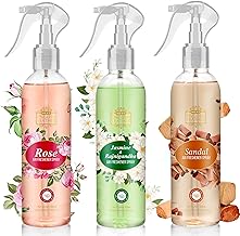 NEXT CARE English Leather Room Air Freshener Spray-200ml EACH | FOR HOME,OFFICE & CAR | Pack of 3 (Rose,Jasmine & Sandal)