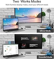 Vista 5 de Adaptador, DisplayPort (DP) a VGA macho a hembra convertidor (negro)