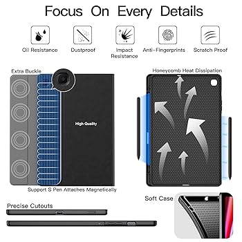 Amazon.com: JUQITECH Backlit Keyboard Case for Samsung