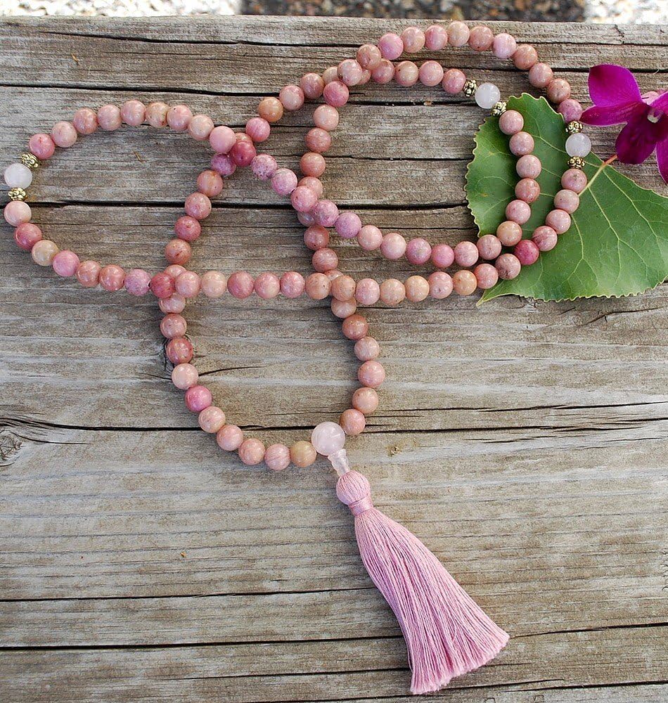 Rhodonite Mala Prayer Beads