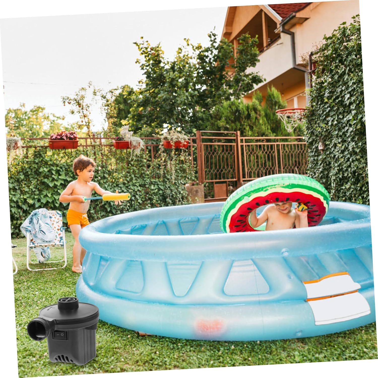 Electric Air Pump Inflator Deflator Battery Inflator Air Pump Pools Camping