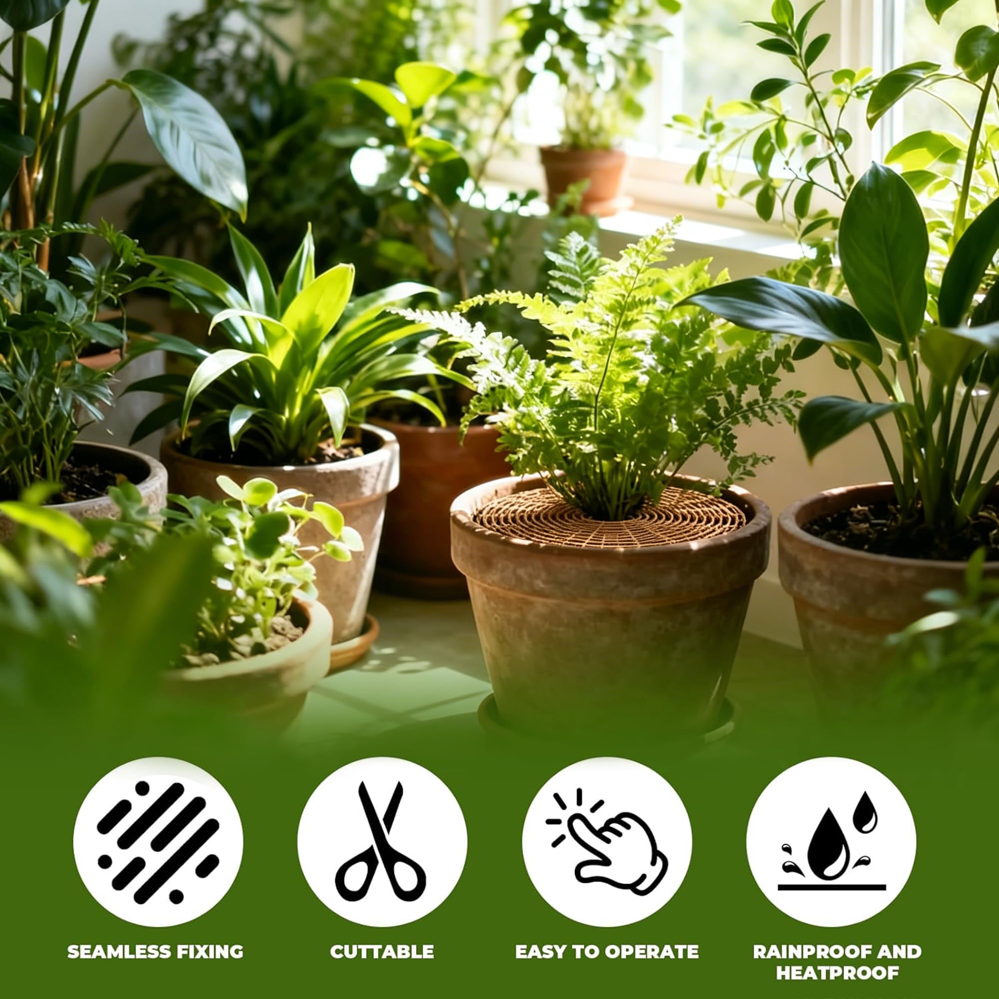 4 Piezas protección Planta Gato, 30 cm Rejilla protección de la Planta, Rejilla de Fondo de Maceta Ajustable, Adecuada para la protección de Las Plantas