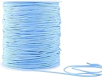 Vista 125 de KONMAY 1 rollo de cuerda de nailon para hacer pulseras de 150 yardas, trenzado de nailon Shamballa Macramé/cordón de cuentas de 0.4mm, cordón