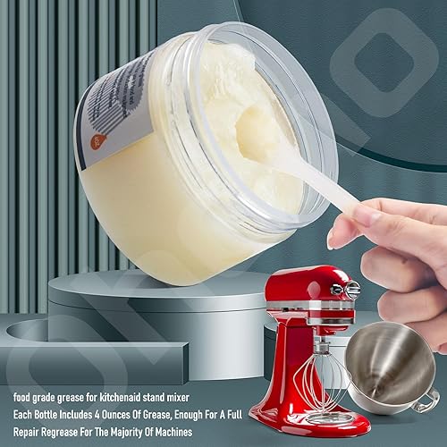 Miniatura 4 de Grasa de grado alimenticio de 4 onzas para batidora de pie, universalmente compatible con batidora de pie de cocina, mantiene el rendimiento de tu
