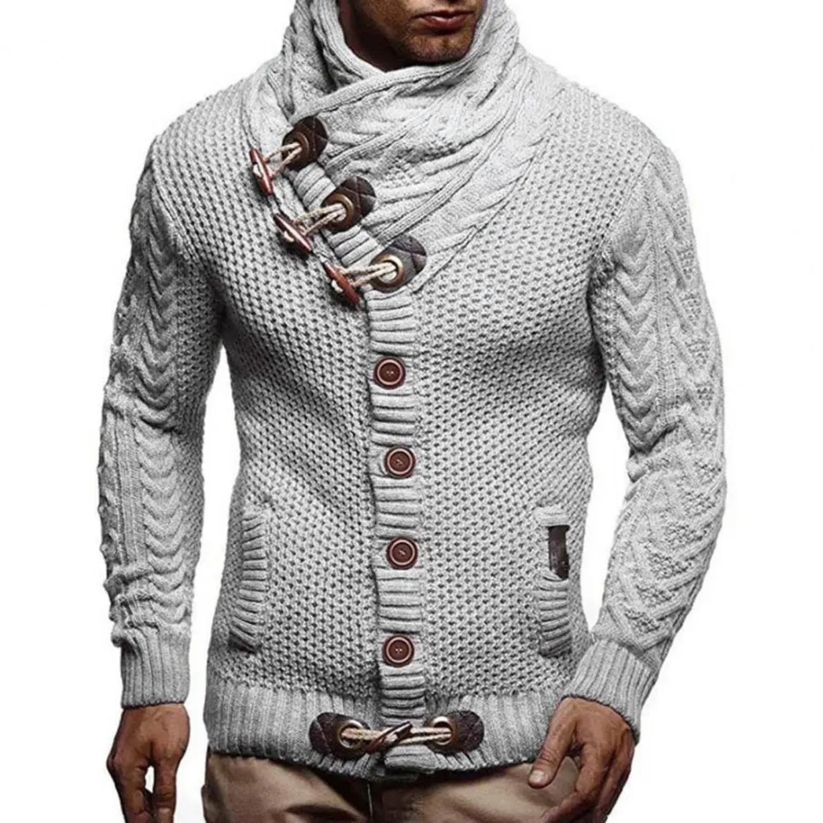 Pulls Sweats Élégant Slim Fit Col Haut Cardigan Pull À Col Roulé Super Soft Basic Cardigan Pull pour Les Vacances