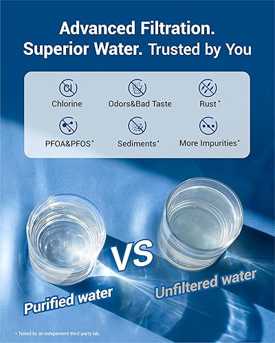 Miniatura 4 de AQUA CREST GSWF Filtro de agua para refrigerador, repuesto para GE® GSWF Smart Water 238C2334P001, Kenmore® 46-9914, 469914, 9914, 3 filtros (el