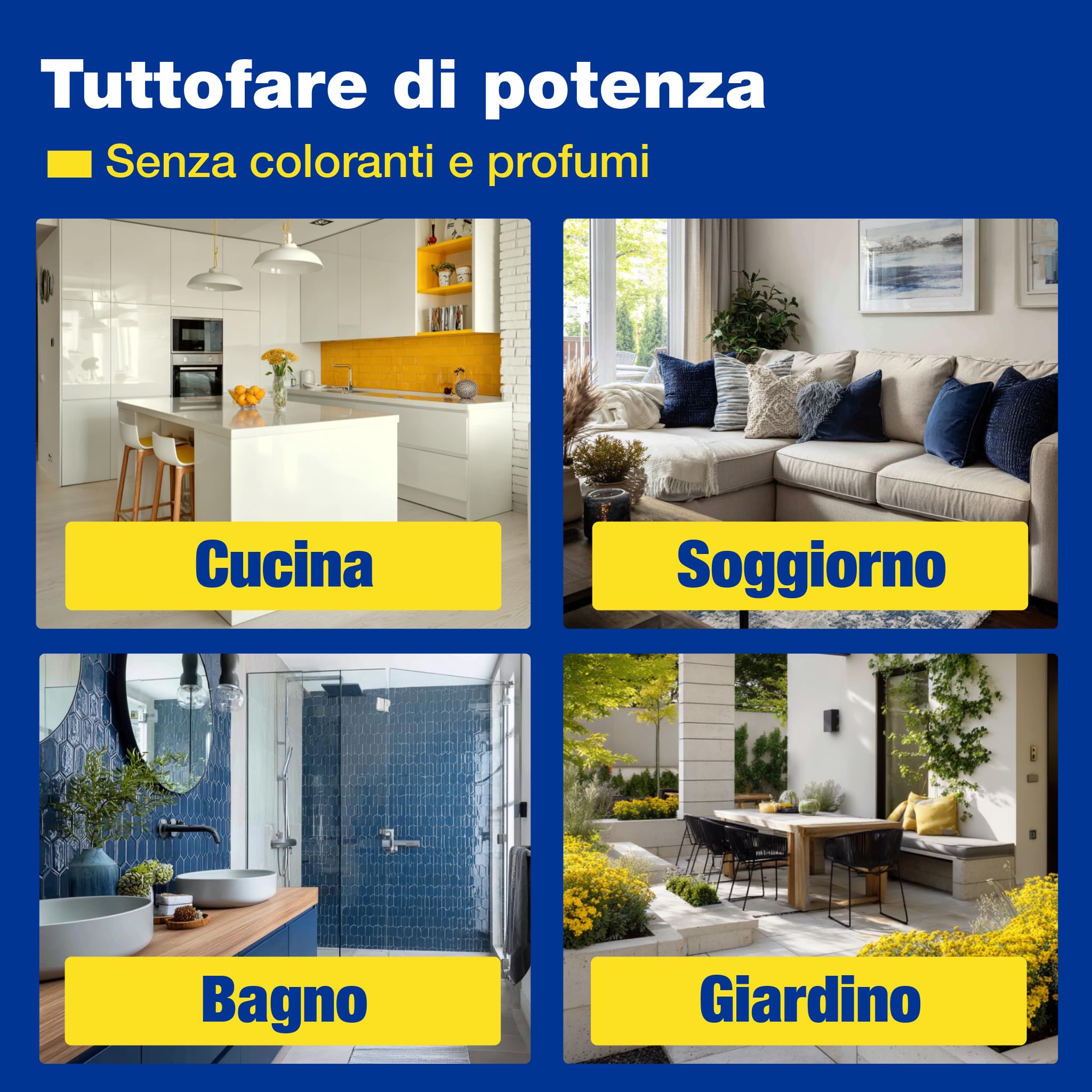 bio-chem Detergente multiuso concentrato 5L | Multi-superficie per la casa - Pulitore universale per tutti gli ambienti della casa