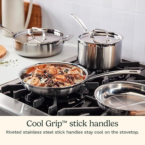 Miniatura 7 de Cuisinart Juego de utensilios de cocina de 15 piezas, multiclad Pro triple capa, plateado, MCP-15N