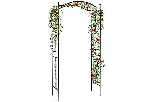 Best Choice Products 92in Steel Garden Arch Arbor Trellis