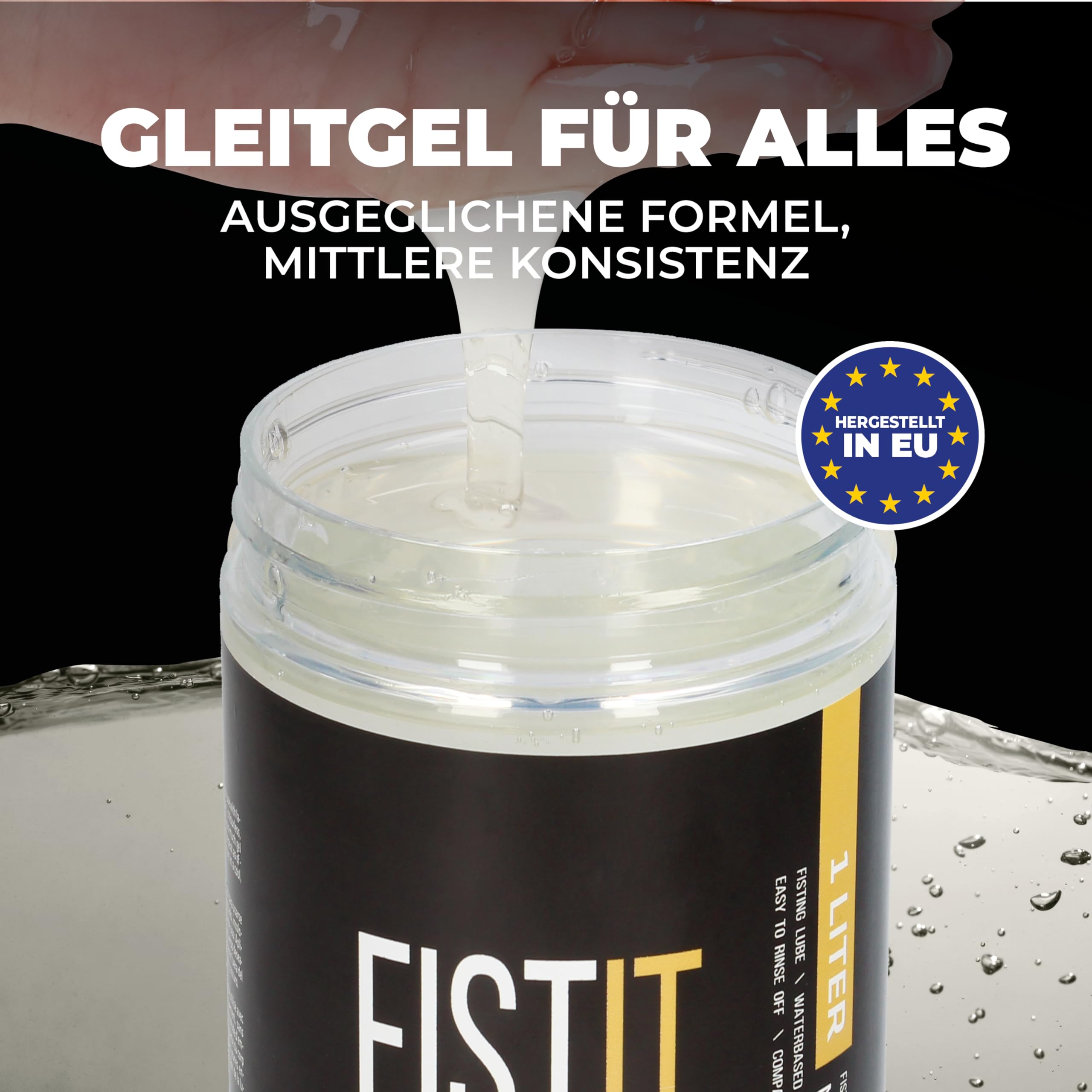 Pharmquest by Shots PHA074 Fist It wasserbasiertes Gleitmittel, Schwarz,  1000 ml : Amazon.de: Drogerie & Körperpflege
