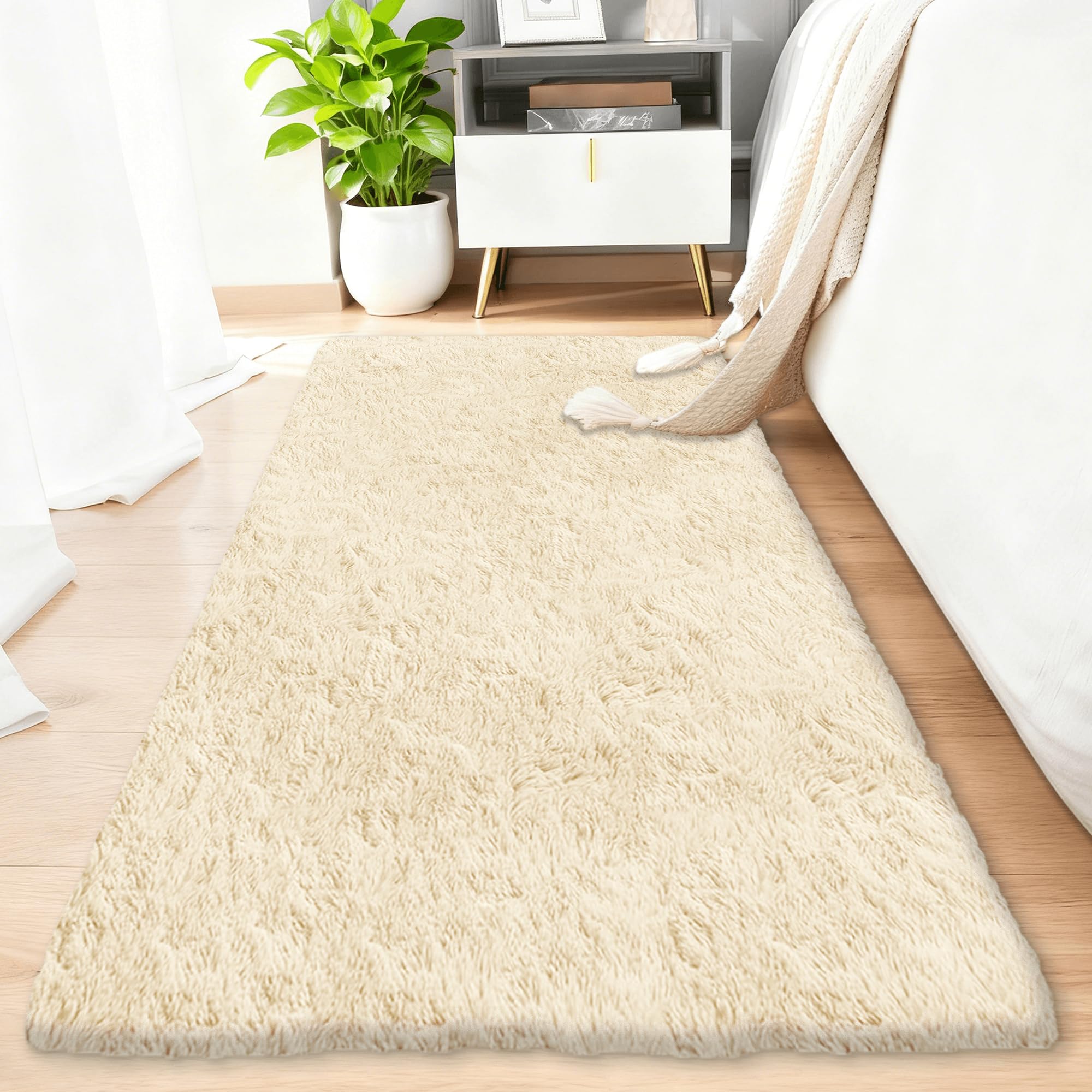 Ultrazacht Vloerkleed 100 x 240 cm Modern, Pluizig, Pool, Antislip