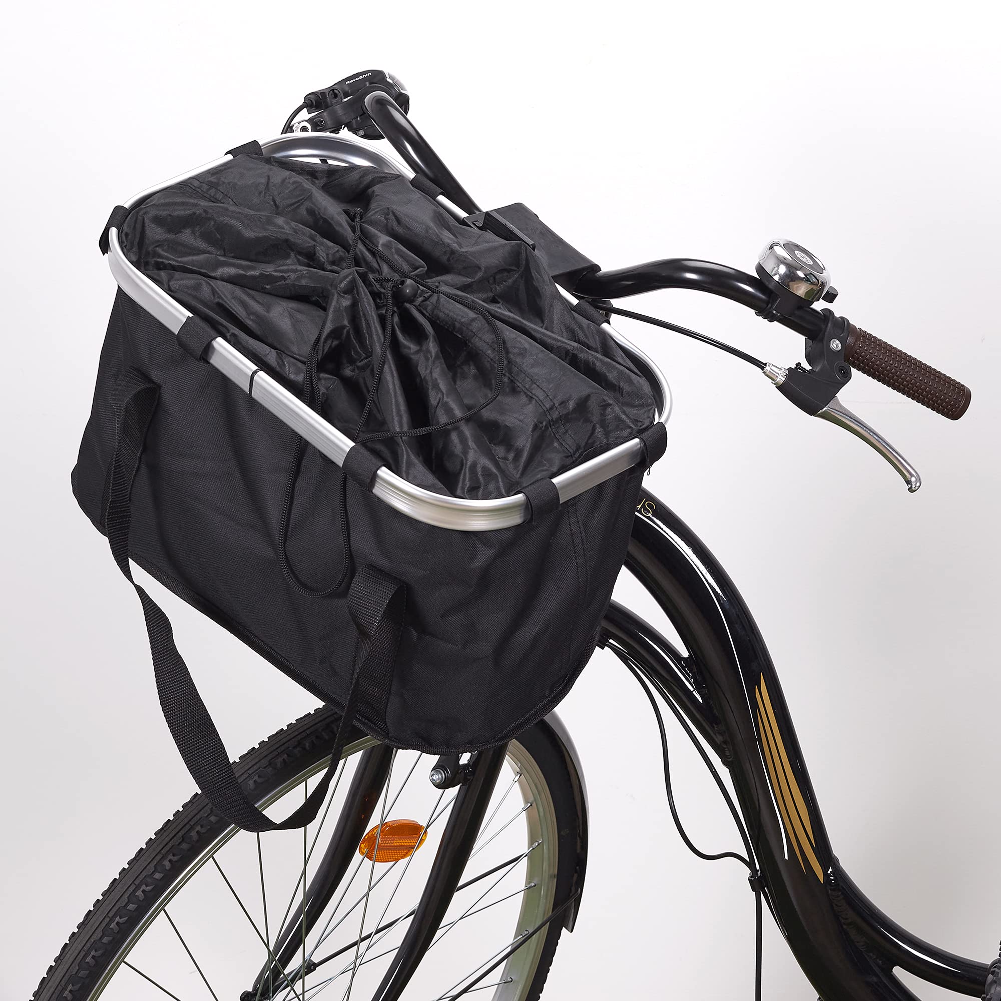 Be Mix Panier de Vélo Clipsable en Polyester 24 L Noir | Polyester, clipsable, contenance 24 L, fixation vélo, loisir voyage sport, transport d'affaires, pratique, noir