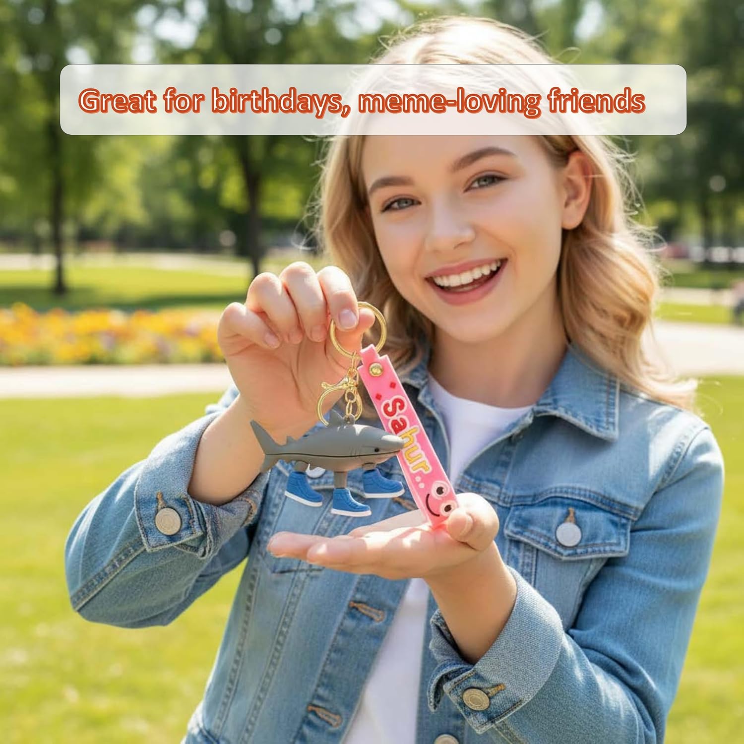 Italian Brainrot Keychains,Tung Tung Sahur Funny Meme Figure Keychain Set with Wrist Strap,Tralalero Tralala image 4