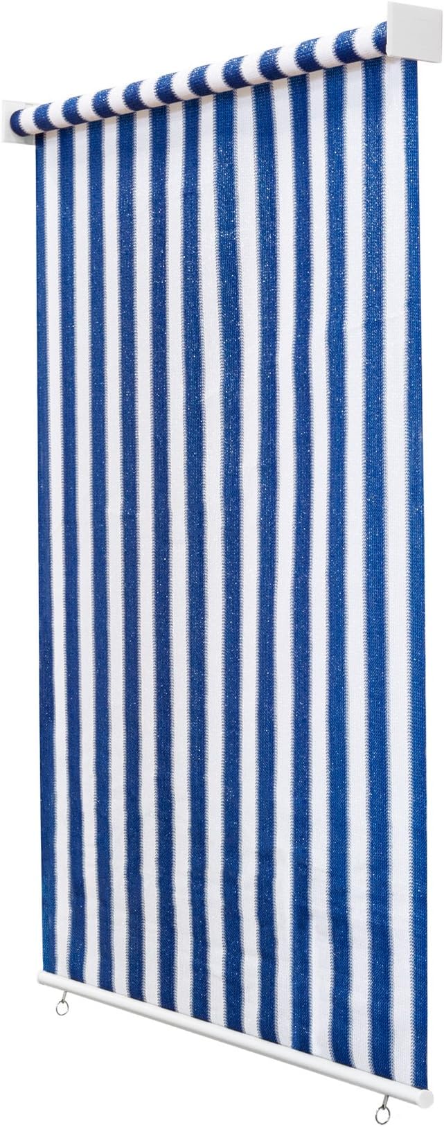 jarolift Outdoor Roller Blind/Vertical Awning 240 x 240 cm (Width x Height) Blue - White