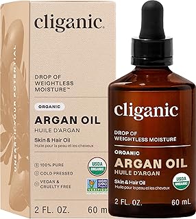Cliganic Organic Argan Oil, 100% Pure - for Hair, Face & Skin