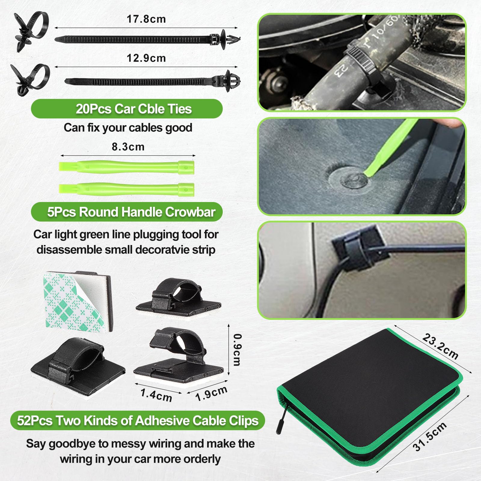 Kit d'outils de démontage de garnitures de 415 pièces, outils et équipement de mécanicien, kit d'outils et équipement de voiture - Kit d'outils de retrait de panneau de porte de voiture