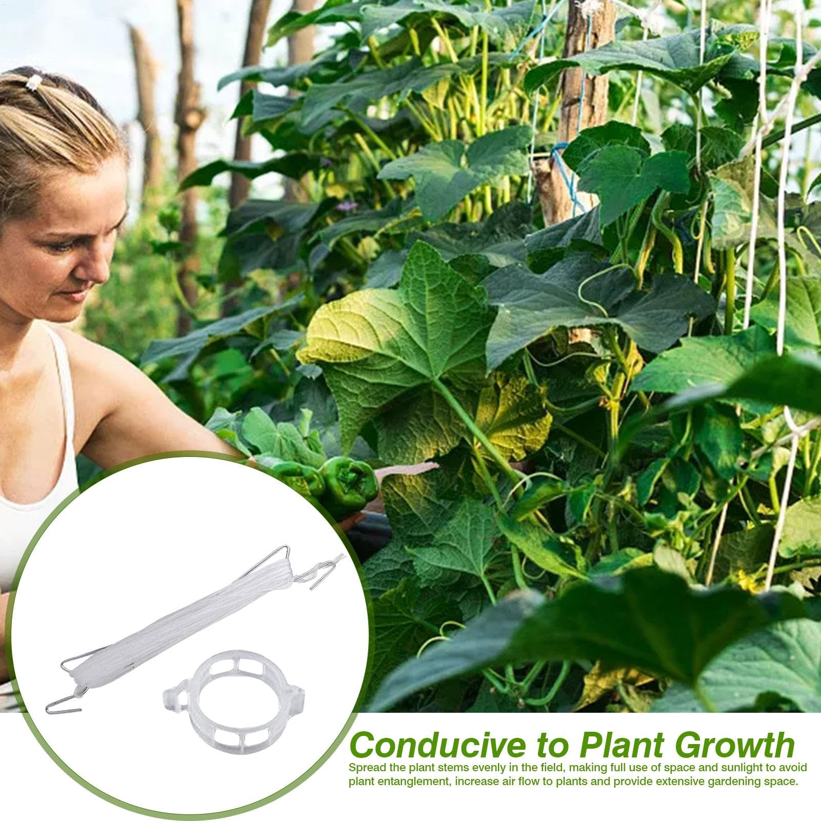 Ganci Per Pomodori Per Traliccio A Spago 10 Pezzi Clip Resistenti | Clip Per Piante Rampicanti E Ganci Per Spago Di Per Esterno Verdura Frutta Piante Fiori Cetriolo Anguria Uva Luffa