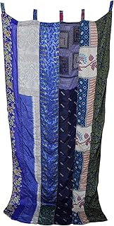 Mango Gifts Indian Old Sari Silk Curtain Door Window Drape with Hanging ...