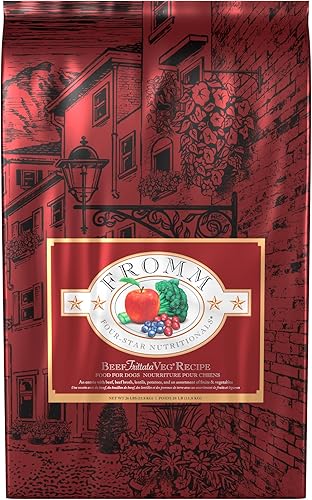 Fromm Four-Star Nutritionals Beef Frittata Veg, alimento seco prémium para perros - Receta de carne de res - 26 libras