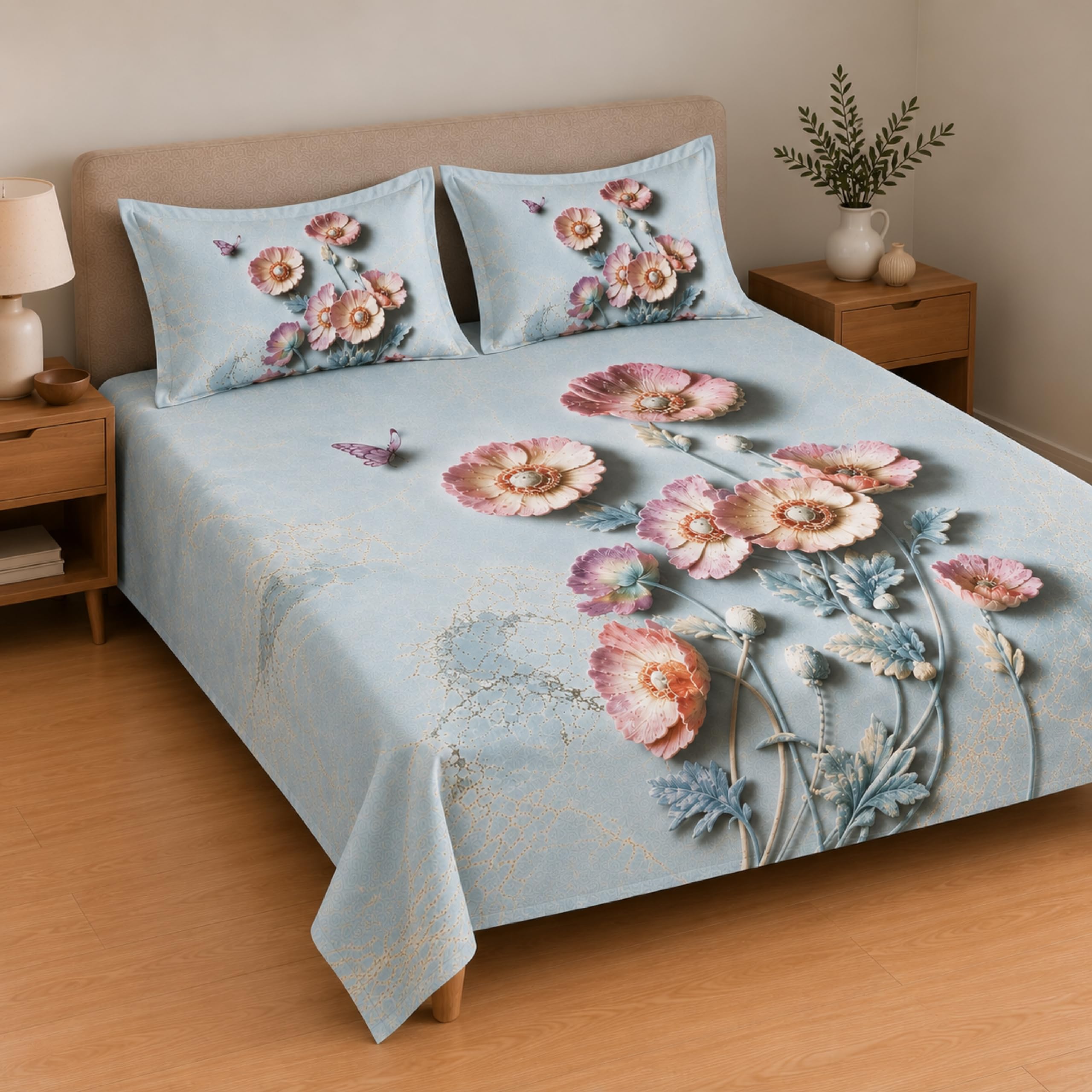 Signature Microfiber Queen Bedsheet Set - Ivory Geometric -13