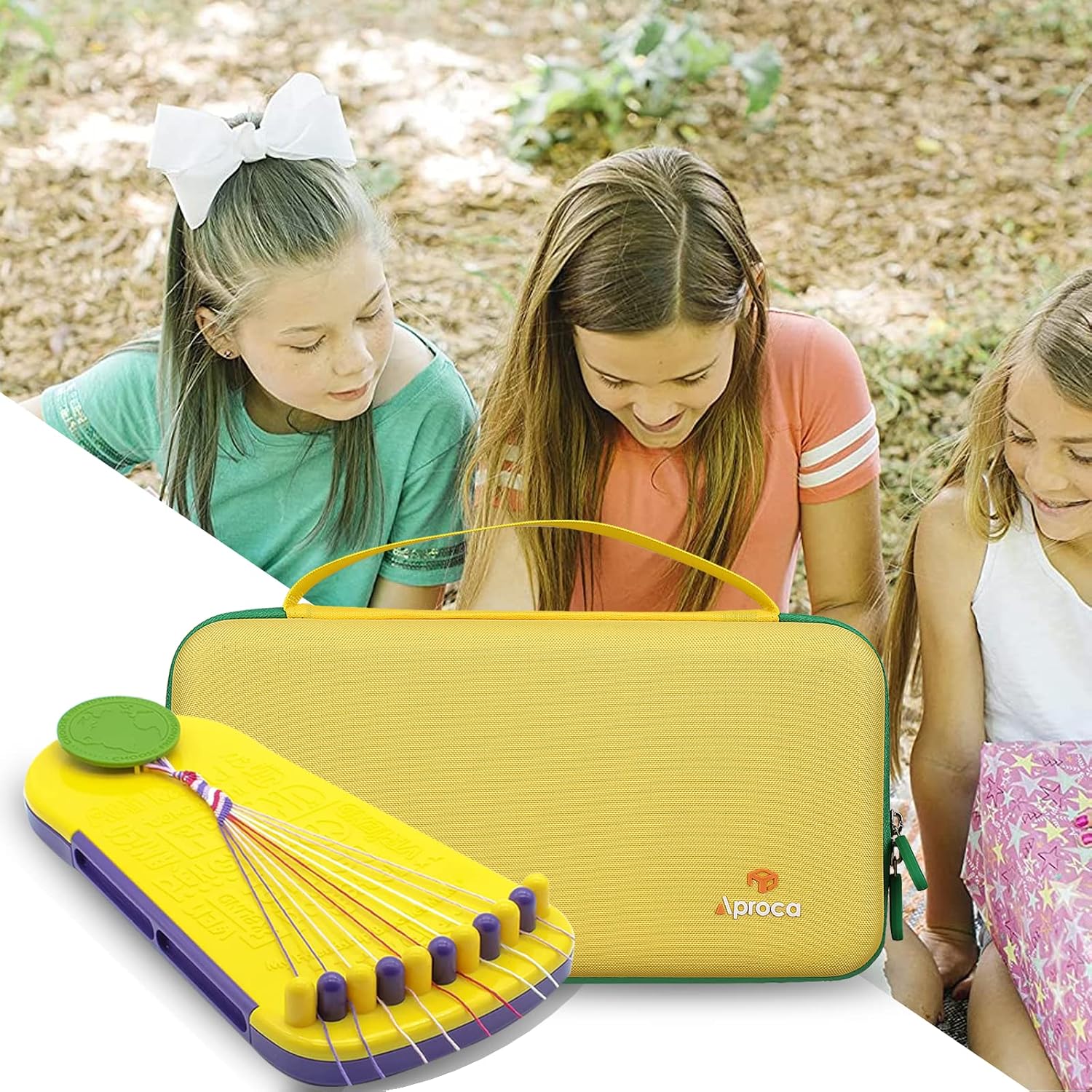 Aproca Case Compatible with Choose Friendship Bracelet Making Kit, Storage Portable Bag for Accessories - Yellow (Case Only) image 4