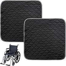 2 Stück Waschbare Inkontinenz Stuhlauflage: 50x50cm wasserdichte Inkontinenz Sitzauflage, Rutschfester Inkontinenzunterlage für Sessel, Liegestühle, Autositze, Sofa - Schwarz