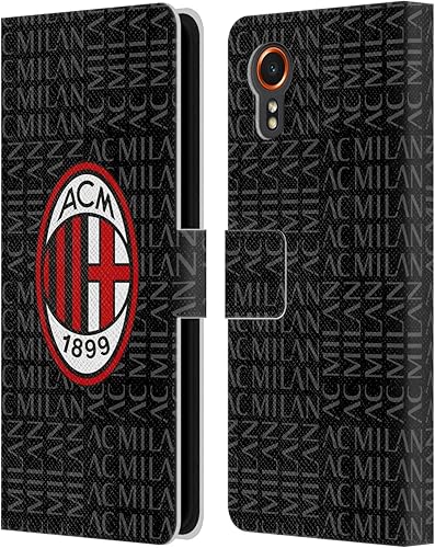 Vista 194 de Head Case Designs Funda de cuero con licencia oficial de AC Milan con diseño de camuflaje digital, compatible con Samsung Galaxy S22 Ultra 5G