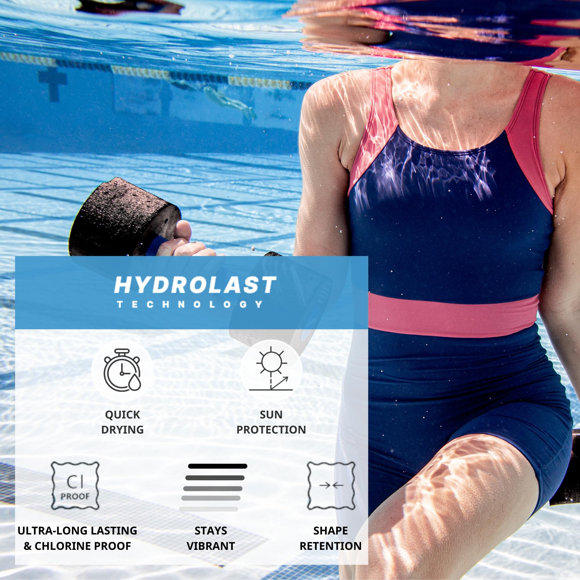 Sporti HydroLast Einteiler Einteiler mit U-Rückenausschnitt chlorbeständig
