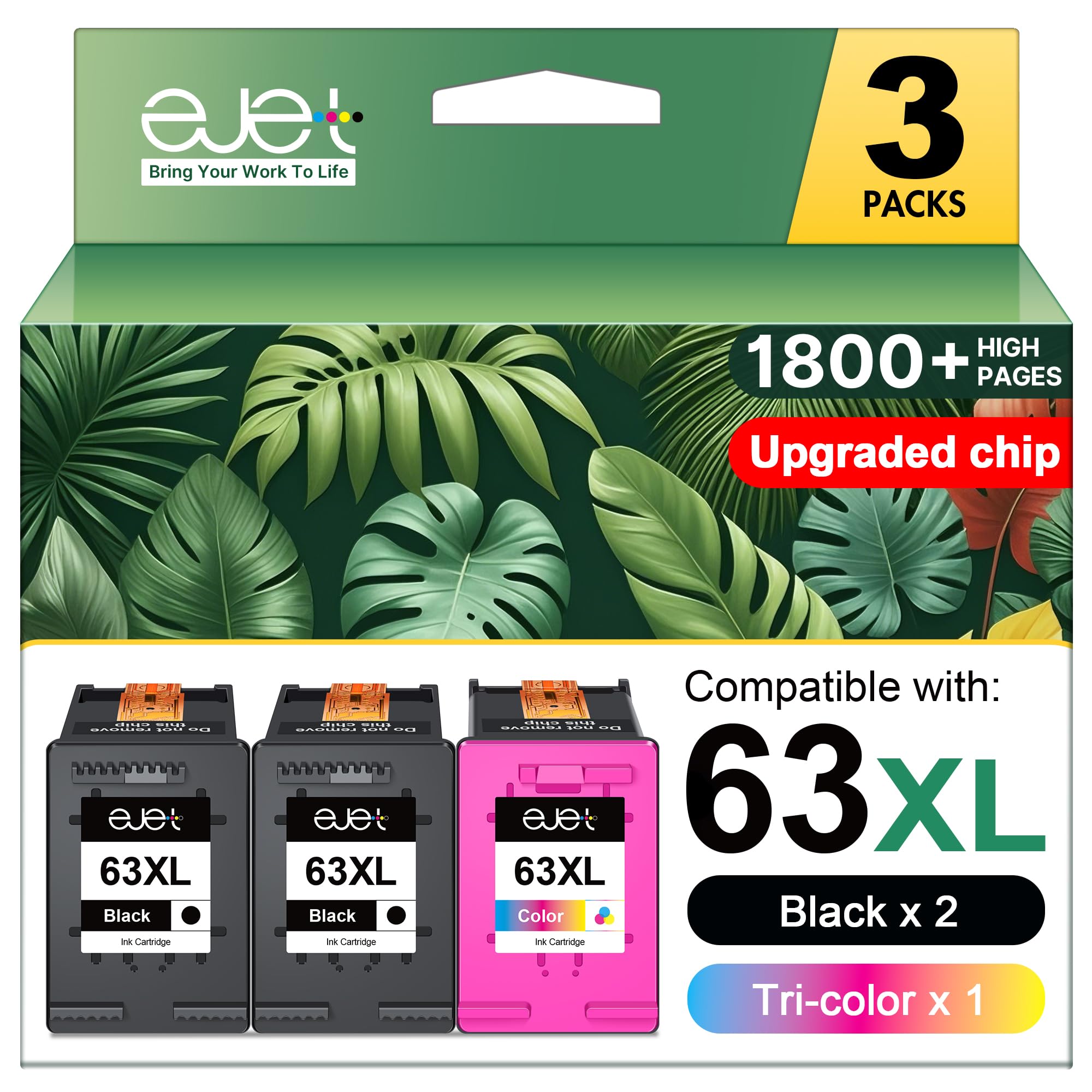 cartucce inchiostro 63xl hp combo work officejet