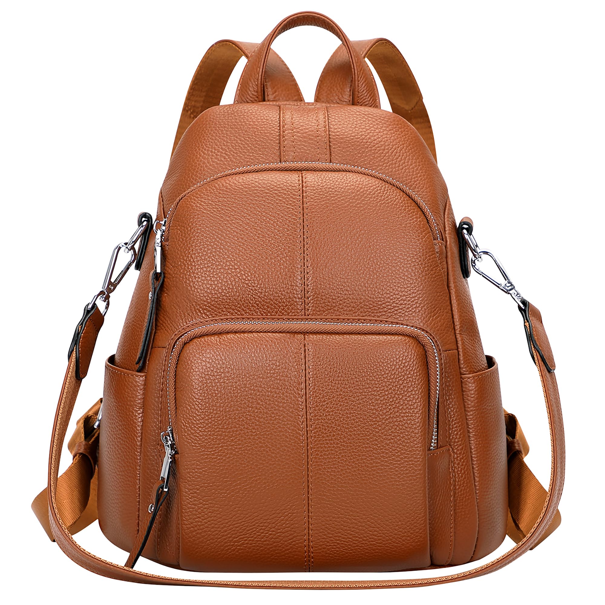 ALTOSY Soft Leather Backpack Purse For Women -theft Backpacks Versatile Shoulder Bag（S81 Brown）