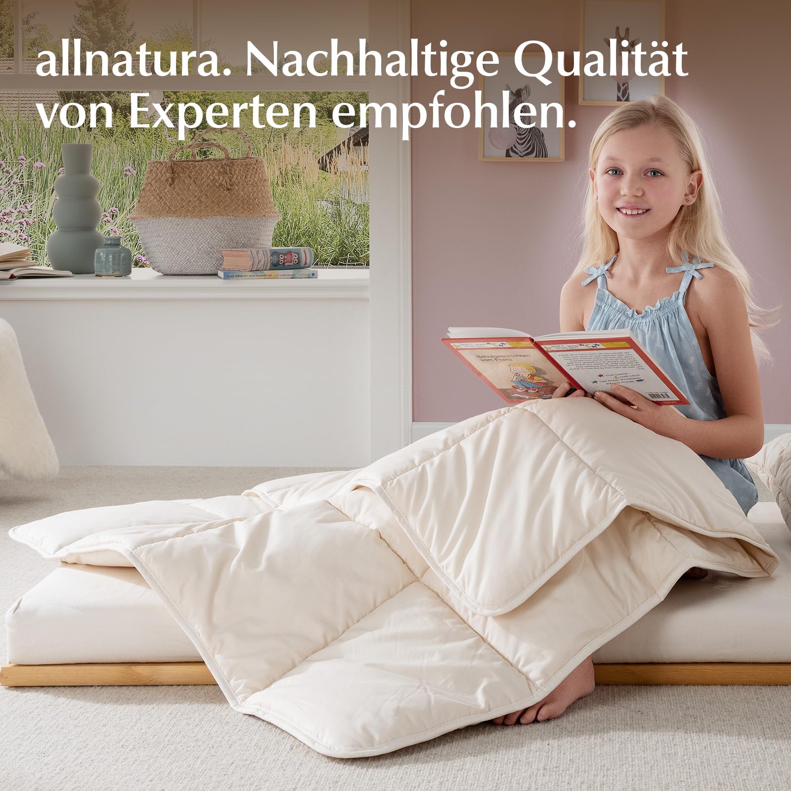 allnatura COTONA-Bambini Kinder Sommer-Kuscheldecke 100x150 cm Bio-Baumwolle Made in Germany