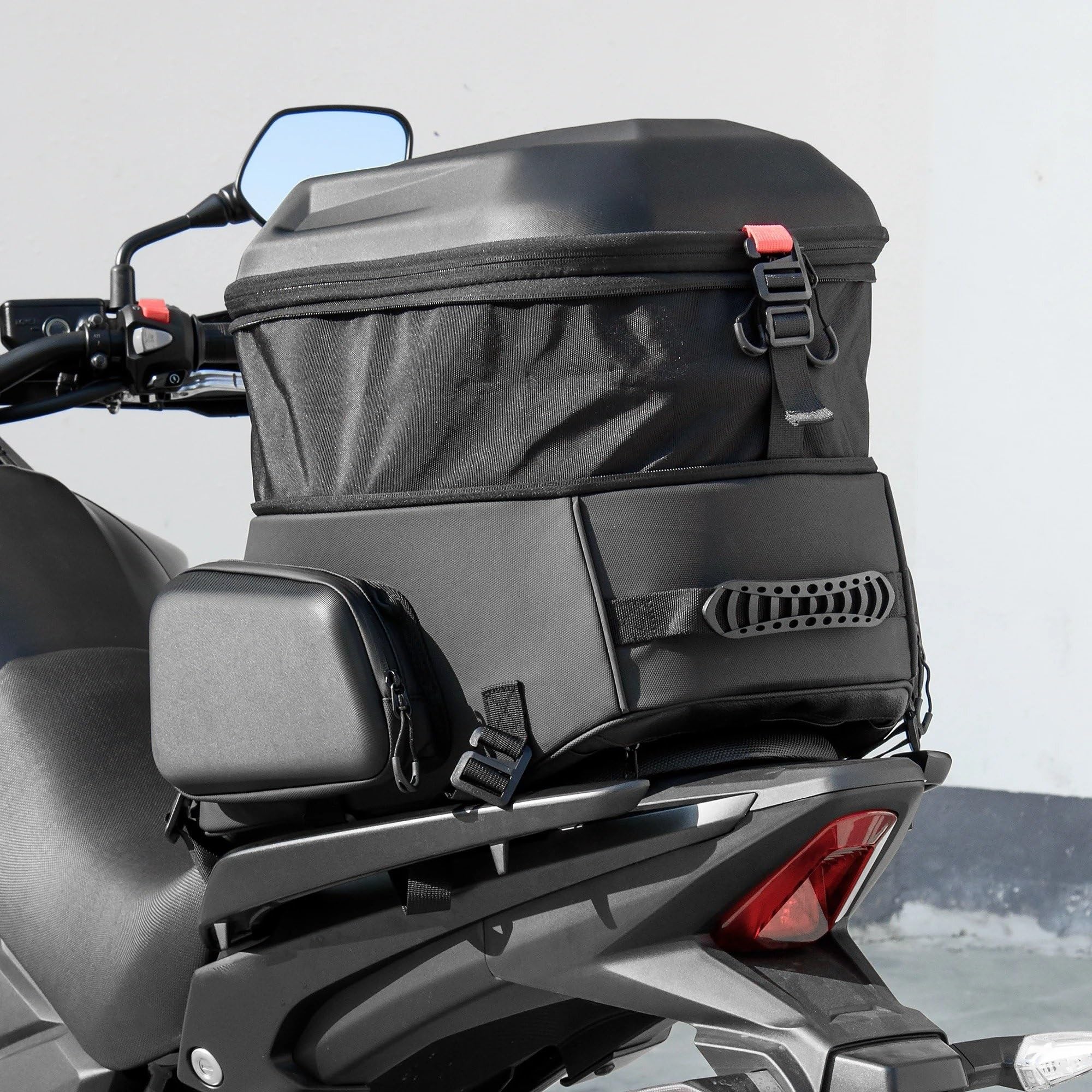 Staffa Per Valigia Portapacchi Borsa Per Casco Universale Per Sedile Posteriore Da 43L-54L Zaino Moto Bagaglio Espandibile Impermeabile Accessori Per Borse Sella Turismo
