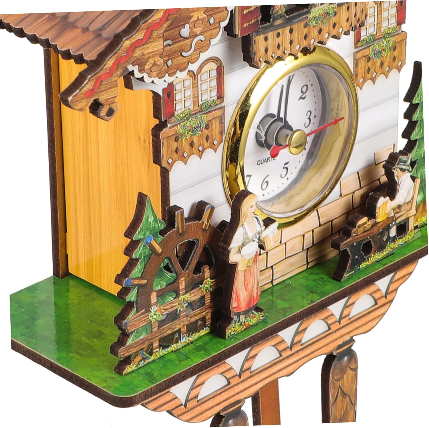 DECHOUS Cuckoo Wall Clock Decorative Hanging Clock for Bedroom Living Indoor Use Simple Color Scheme for Home Office School Hotel Decor