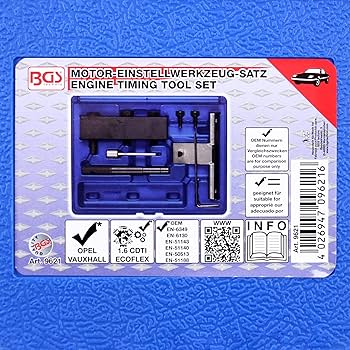 Naptime9点セット BGS 9621 | Engine Timing Tool Set | for Opel/Vauxhall 1.6