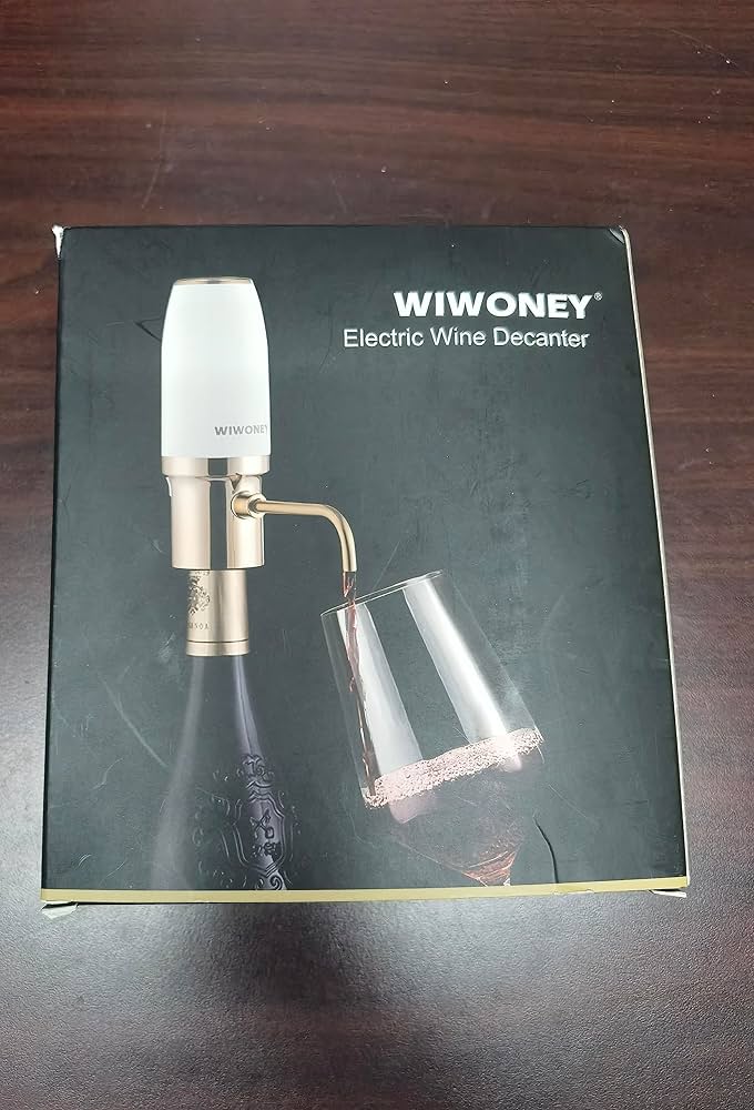 Wine Bottle Stopper KITCHENDAO Rechargeable Electric Wine Aerator Dispenser And Wine Saver Pump, Built-in Sound Indicator, Automatic Wine Pourer With USB-C Wine Stopper